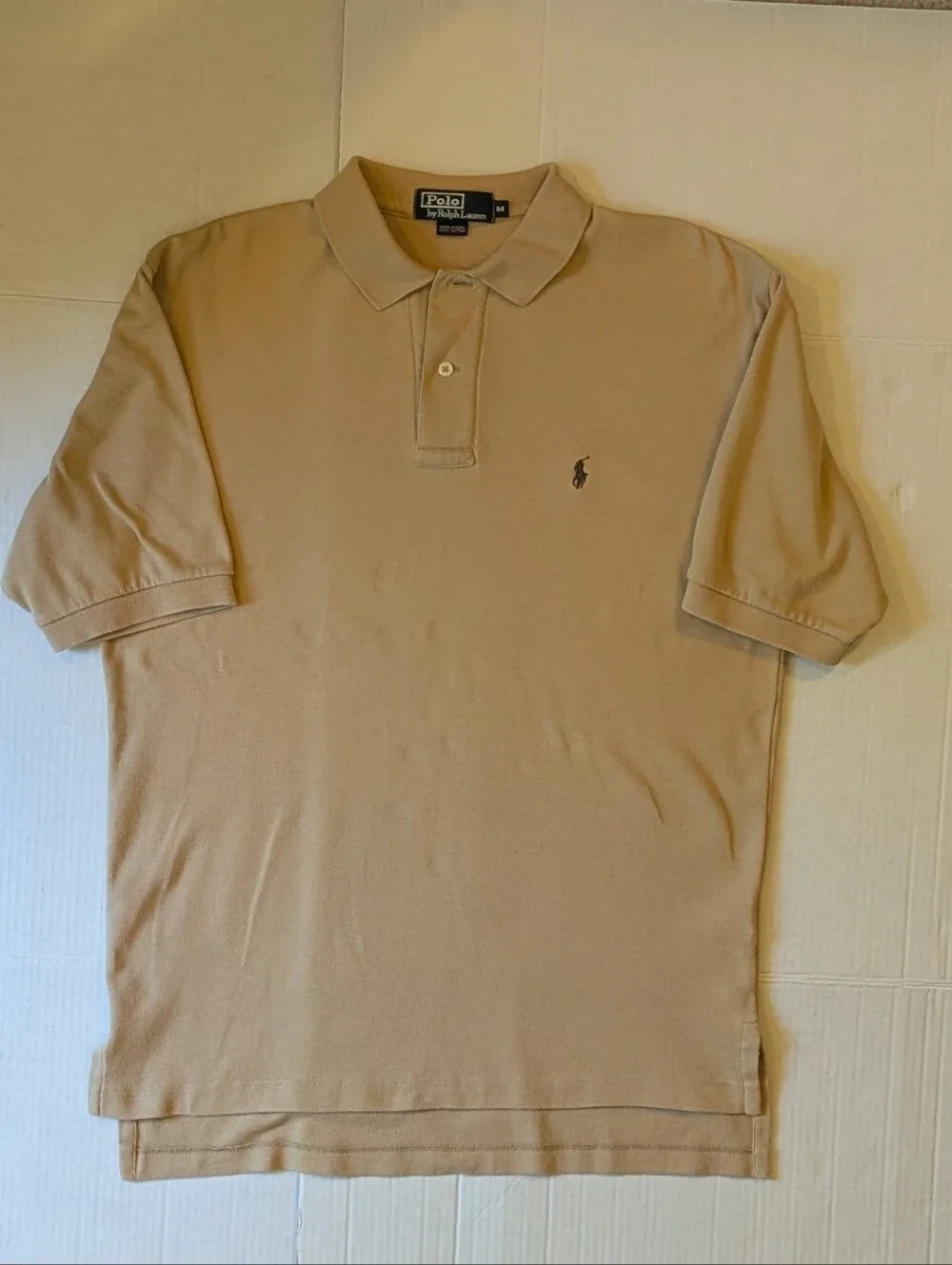 Polo by Ralph Lauren Short Sleeved Tan Men's Polo Shirt M